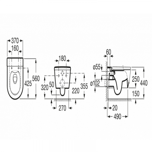 Подвесной унитаз Roca Inspira Round Rimless 346527000, безободковый-1