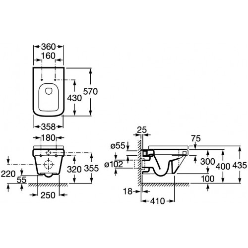 Подвесной унитаз Roca Dama-N 346787000-1