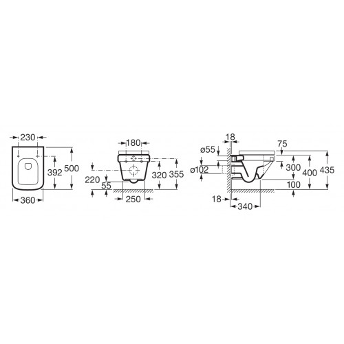 Подвесной унитаз Roca Dama-N 346788000-10