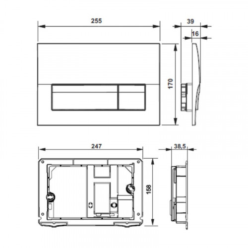 Инсталляция Roca с безободковым унитазом Roca Gap Clean Rim 34647L000, сиденье микролифт, комплект 7.8931.0.410.0 (7893104100)-1