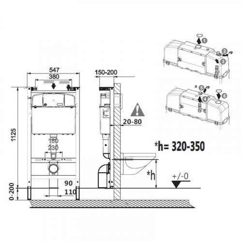 Инсталляция Roca с безободковым унитазом Roca Gap Clean Rim 34647L000, сиденье микролифт, комплект 7.8931.0.410.0 (7893104100)-3