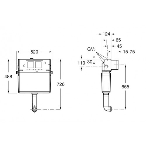 Инсталляция с приставным унитазом Roca Gap, крышка микролифт 7.8931.0.900.0-6