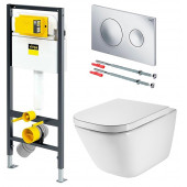Инсталляция Viega с безободковым унитазом Roca Gap Clean Rim 734647L000, сиденье микролифт, комплект