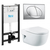 Инсталляция Roca Meridian с унитазом, сиденье микролифт, кнопка смыва, комплект, 893104110