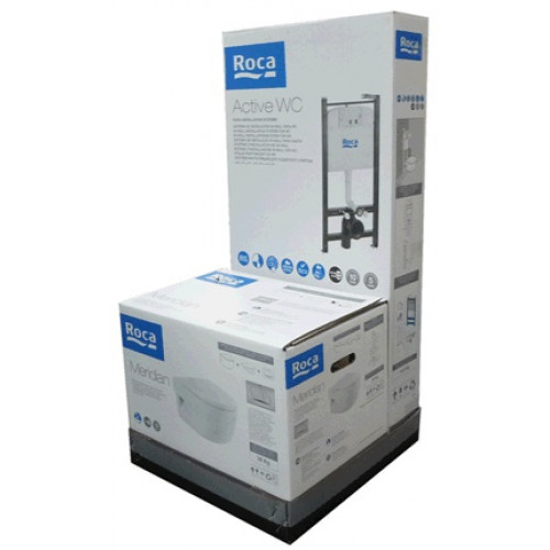Инсталляция Roca Meridian с унитазом, сиденье микролифт, кнопка смыва, комплект, 893104110-5