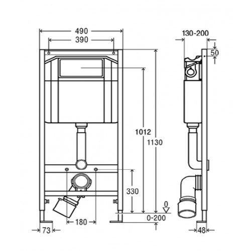 Инсталляция Alcaplast с унитазом Roca Gap 346477000, сиденье микролифт клавиша хром, комплект-2