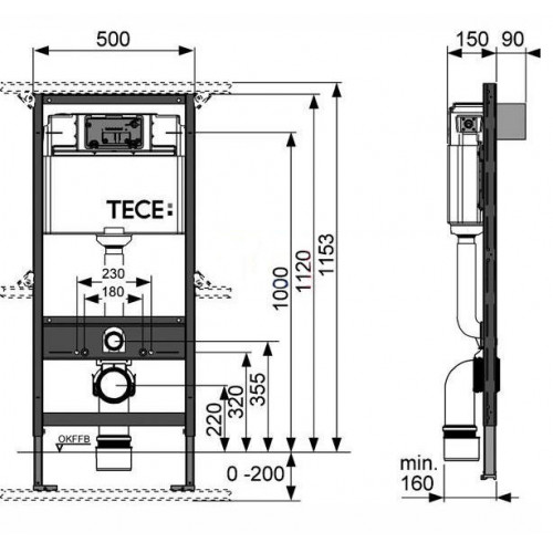 Инсталляция Tece с унитазом Roca Meridian-N Compact 346248000, сиденье микролифт, комплект 295731-2