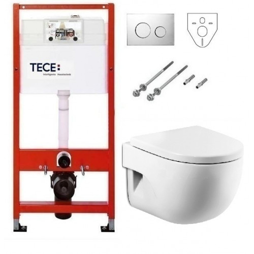 Инсталляция Tece с унитазом Roca Meridian-N Compact 346248000, сиденье микролифт, комплект 295733