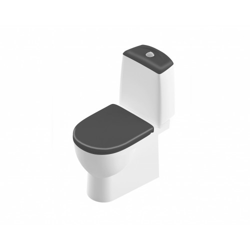 Напольный унитаз Sanita Luxe Best Color Black  BSTSLCC06100522 крышка микролифт-1