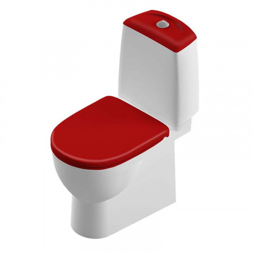 Напольный унитаз Sanita Luxe Best Color Motion Red, крышка микролифт, BSTSLCC07110522 (отсутствует упаковка)