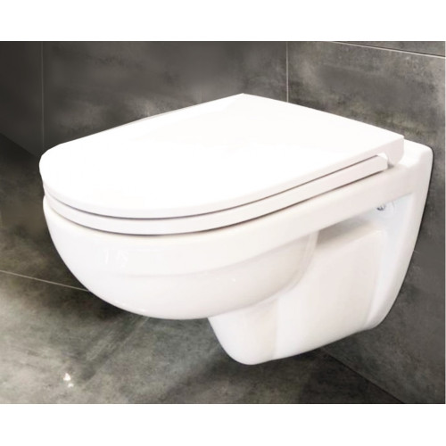 Подвесной унитаз Sanita Luxe Best BSTSLWH0104, с сиденьем Soft Close, белый