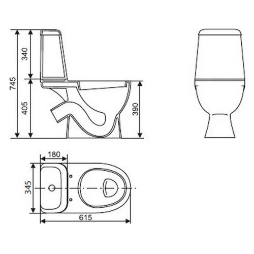 Унитаз-компакт Sanita luxe Max, MAXSLCC01040513-1