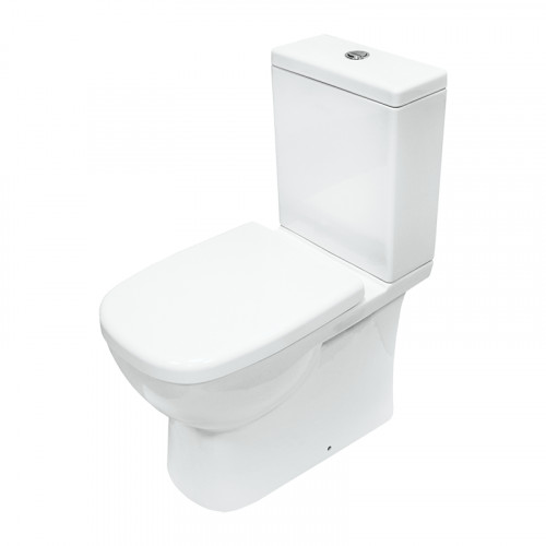 Унитаз-компакт Sanita Quadro Люкс Слим напольный, крышка микролифт, белый, SL902302-3