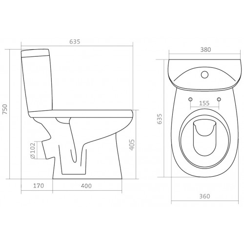 Напольный унитаз Santek Анимо 1WH110032 крышка стандарт-1