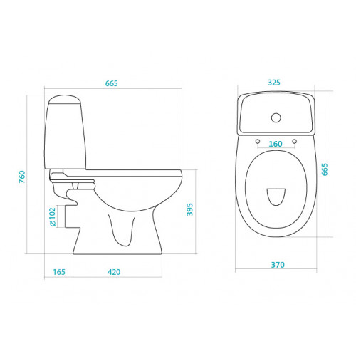 Напольный унитаз Santek Цезарь 1.WH30.1.746 крышка микролифт-1