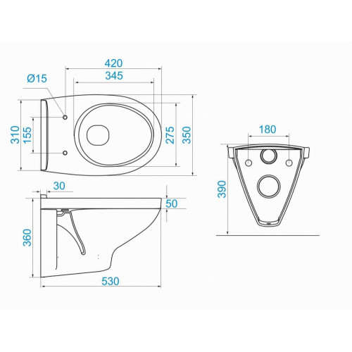 Подвесной унитаз Santek Бореаль 1.WH30.1.977 с сиденьем с микролифтом-9