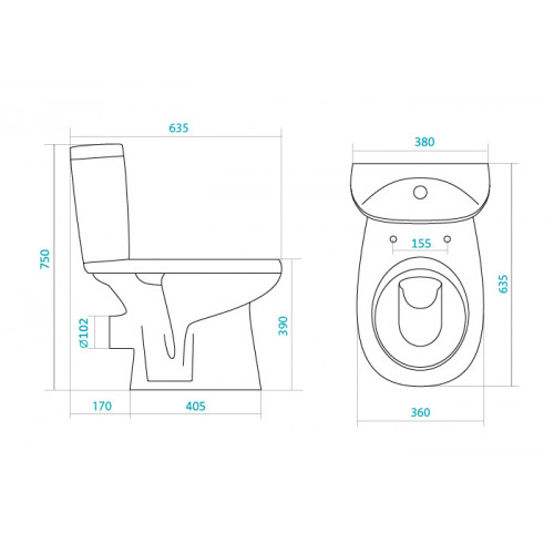 Напольный унитаз Santek Анимо 1.WH30.2.132 крышка стандарт-1
