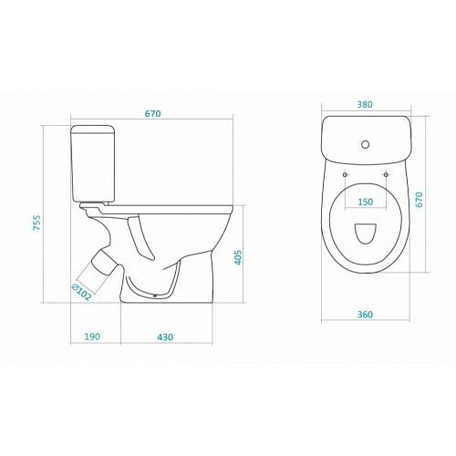 Напольный унитаз Santek Бореаль 1.WH30.2.144 крышка стандарт-1