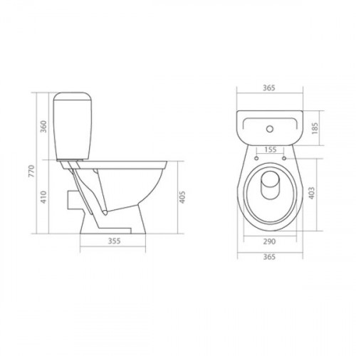 Напольный унитаз Santek Паллада 1.WH30.2.371 крышка стандарт-1