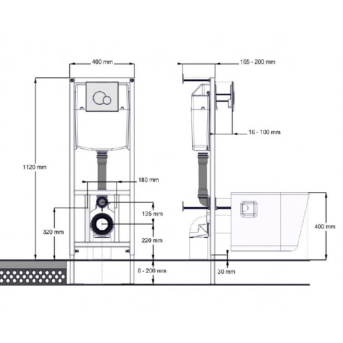 Инсталляция Santek с унитазом Santek Нео 1.WH50.1.543, сиденье микролифт, комплект-6