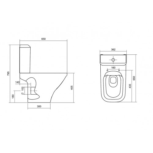 Напольный унитаз Santek Лайн rimless 2Р SC Slim 1.WH50.1.573, безободковый, с крышкой-сиденьем Soft Close-1